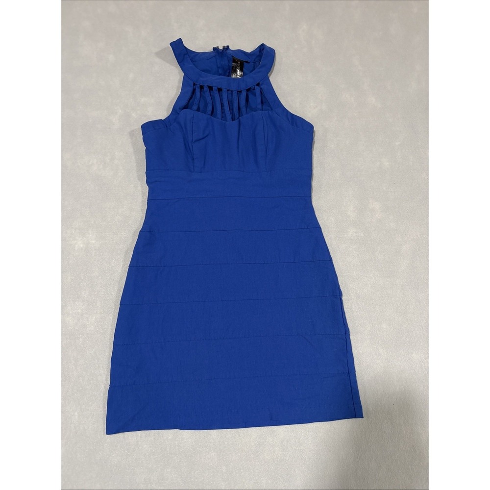 JUNIORS TRINNI BLUE BODYCON DRESS SIZE 9